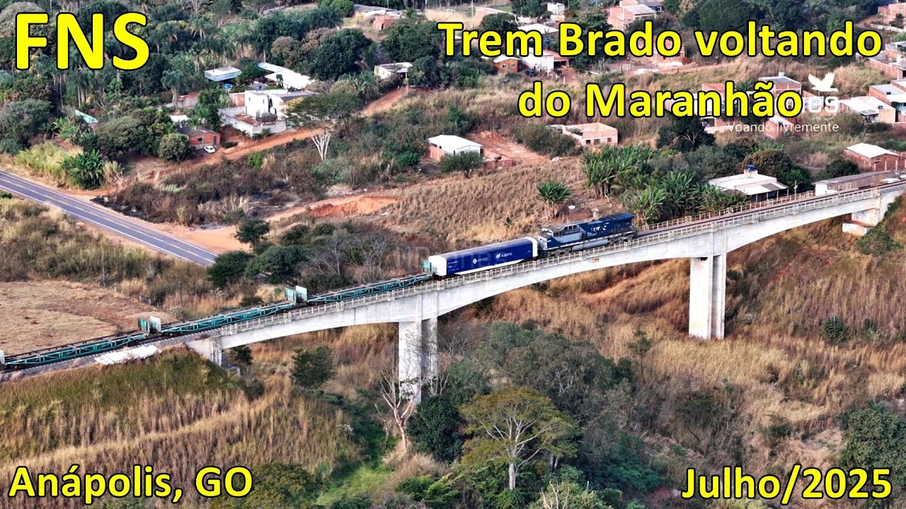 PRIMEIRO TREM INTERMODAL BRADO DO MARANHÃO RETORNANDO P/ ANÁPOLIS  - Ferrovia Norte Sul