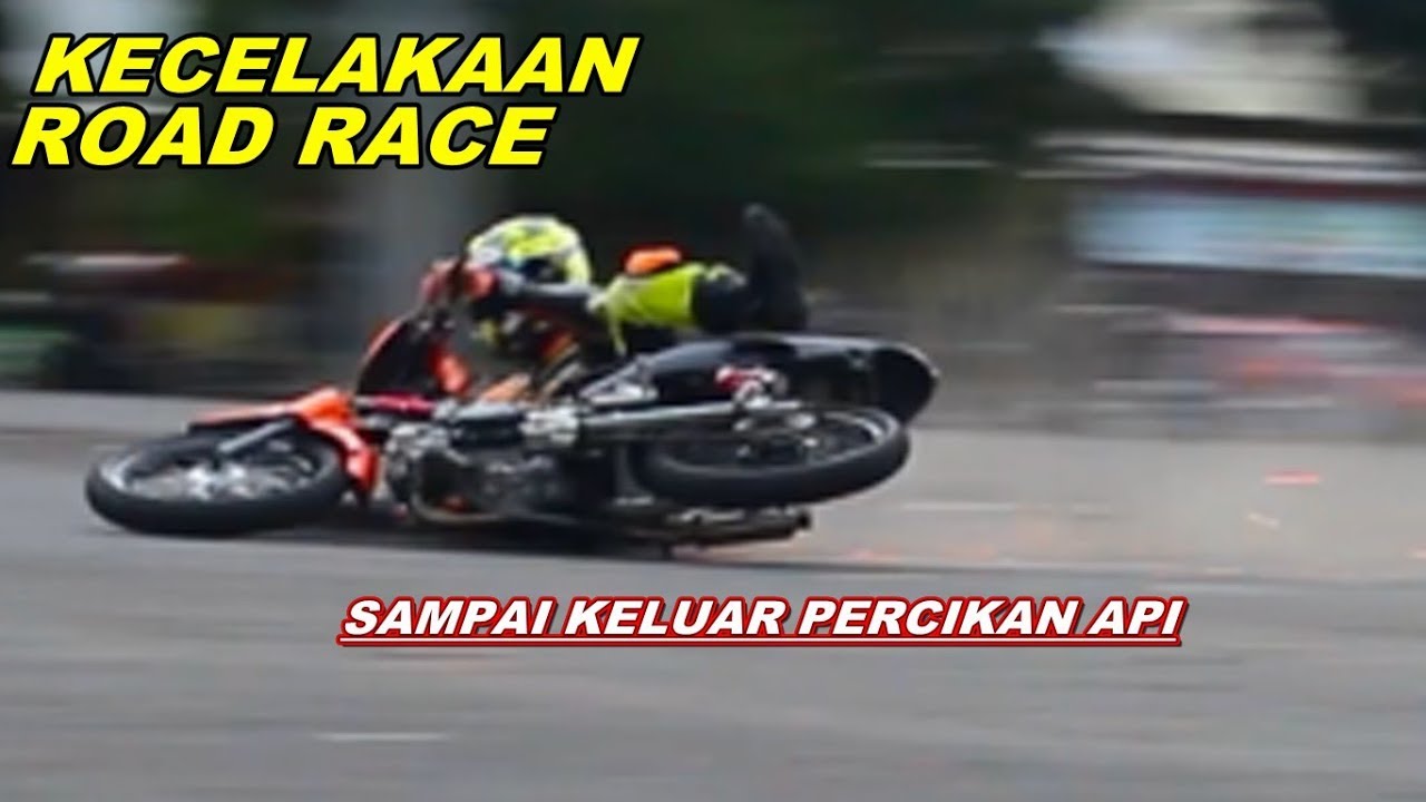 MENAKUTKAN!!! Kecelakaan Motor Balap HAL HOL RACING Jupiter Road Race