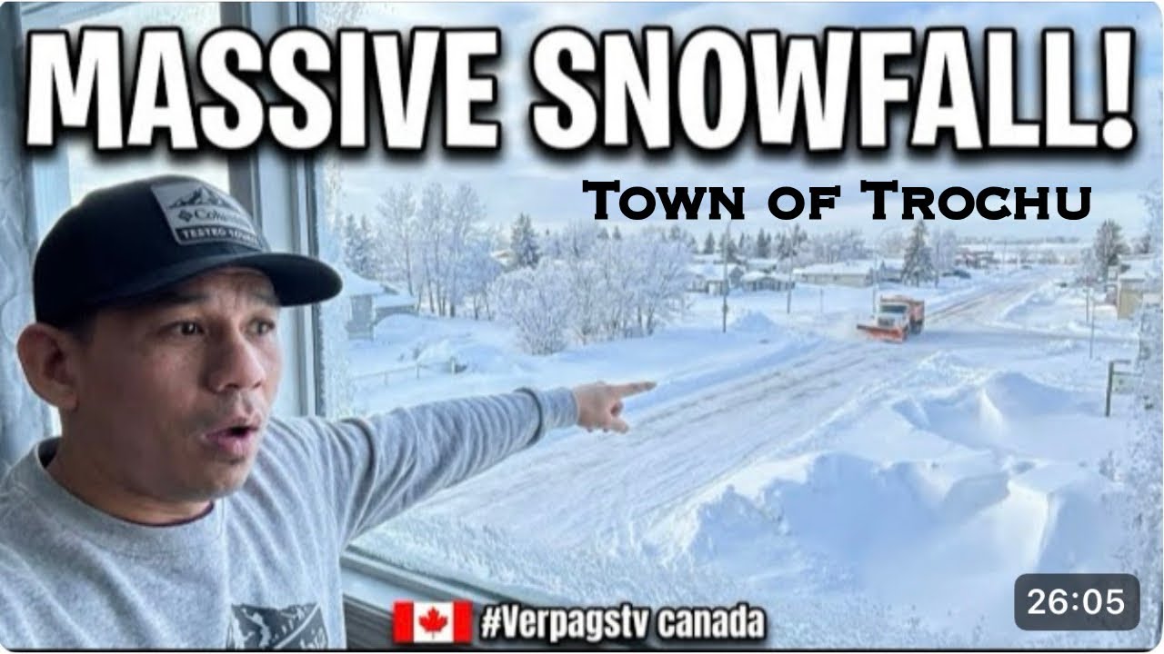 Trochu,Alberta | Heavy Snowfall |4K |Home | Work December Canada | Relaxing Sounds #Verpagstv canada