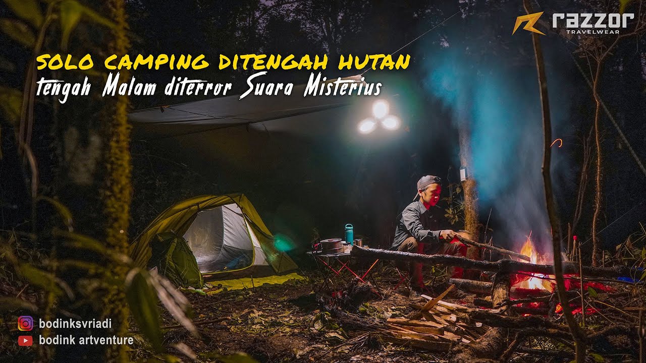 Solo Camping Tengah Hutan | Tengah Malam Diterror Suara Misterius