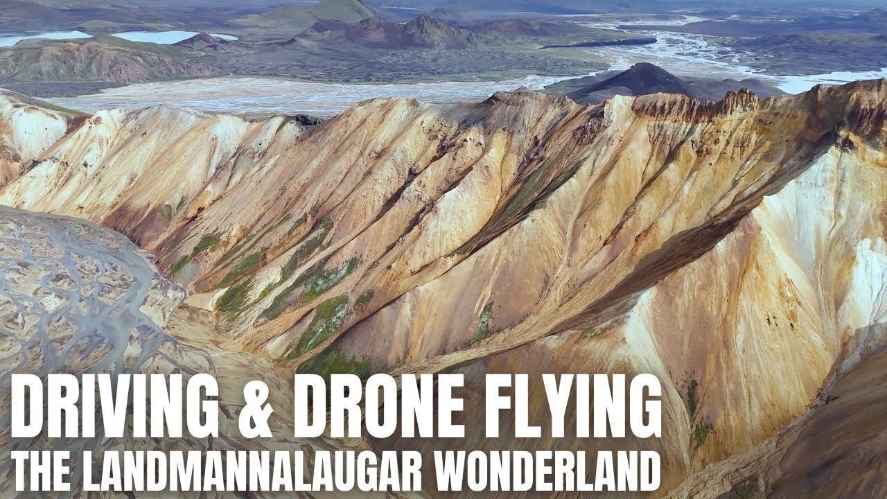Driving and Drone Flying In Landmannalaugar - The Bumpiest Road in Iceland