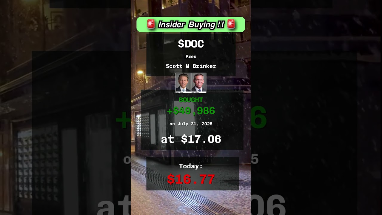 🔥 insider buying at $TROX, $DOC, $UPS, $ALGN 