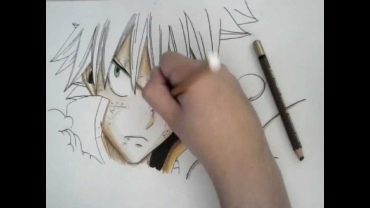 Drawing Natsu Dragneel From Fairy Tail.