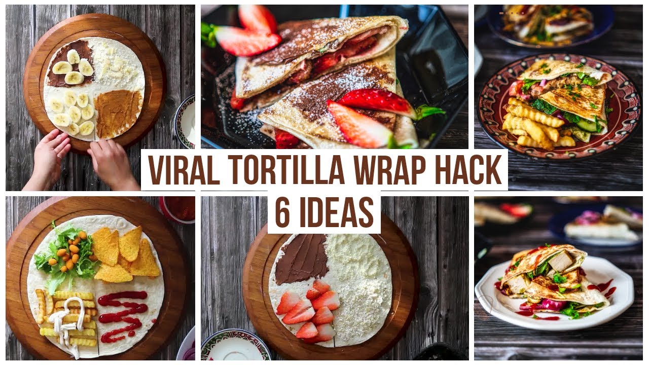 6 Trending Wrap hack ideas with leftover -  Viral Tortilla Wrap Hack  - TikTok Viral Recipe