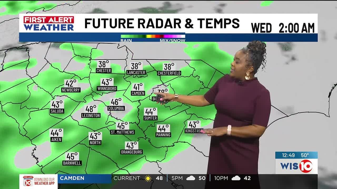 FIRST ALERT: Increasing cloud cover today, followed by a wet Wednesday