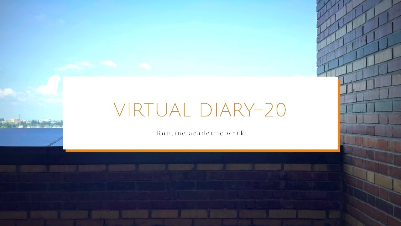 Virtual Diary 20 | The Weight of Routine