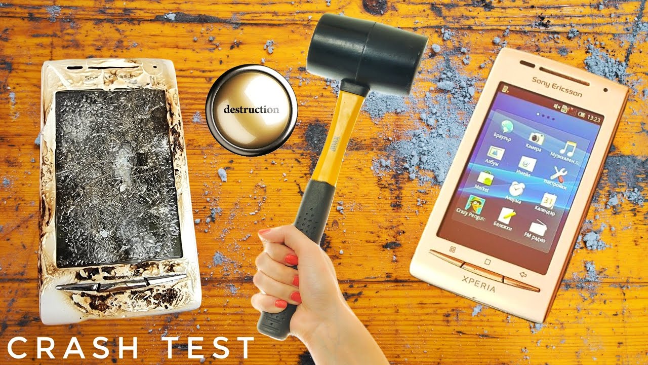 CRASH TEST - SONY ERICSSON XPERIA X8, EXTRÉMNÍ FLAME TEST, 4K