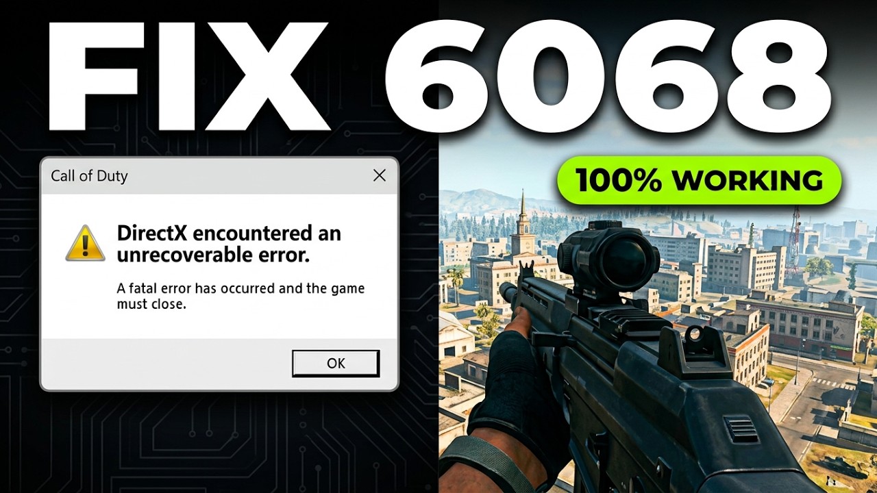 COD Warzone Dev Error 6068? 11 DirectX Fixes That Actually Work (2026)