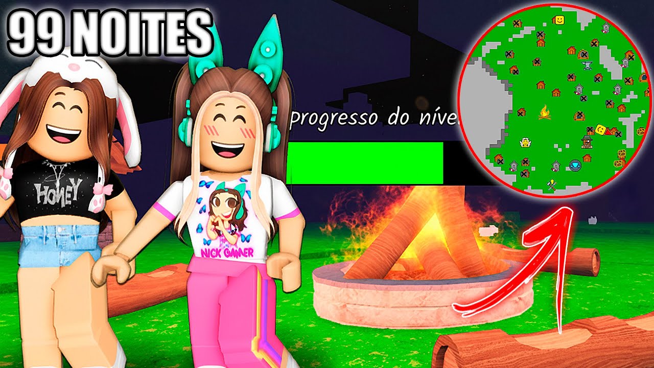 SÓ PODEMOS AUMENTAR O FOGO SE ABRIR BAU EM 99 NOITES NA FLORESTA! - Roblox