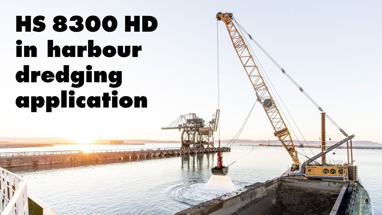 Liebherr – Duty cycle crawler crane HS 8300 HD in harbour dredging application