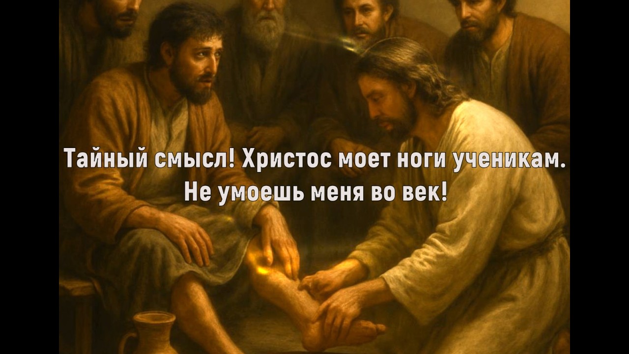 Тайный смысл! -Христос моет ноги ученикам. Не умоешь меня во век!