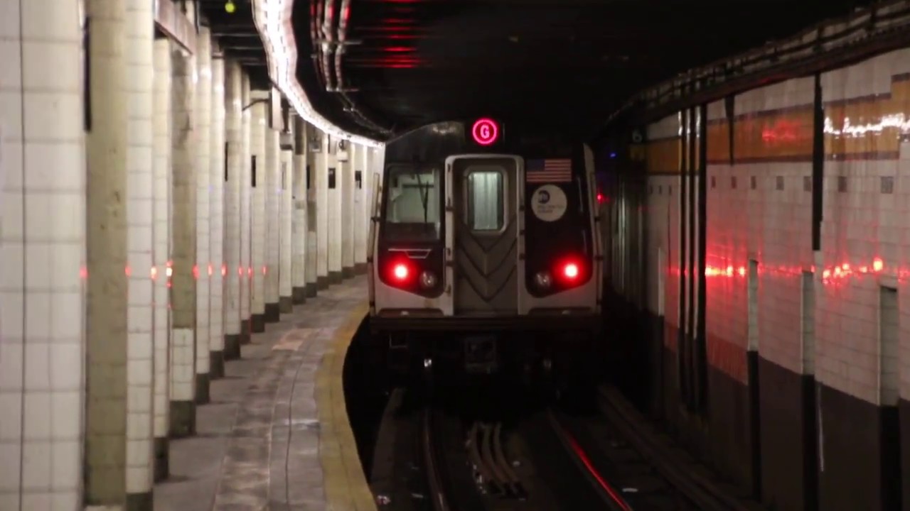 MTA NYC Subway G train (R160A) at 15th St/Prospect Park