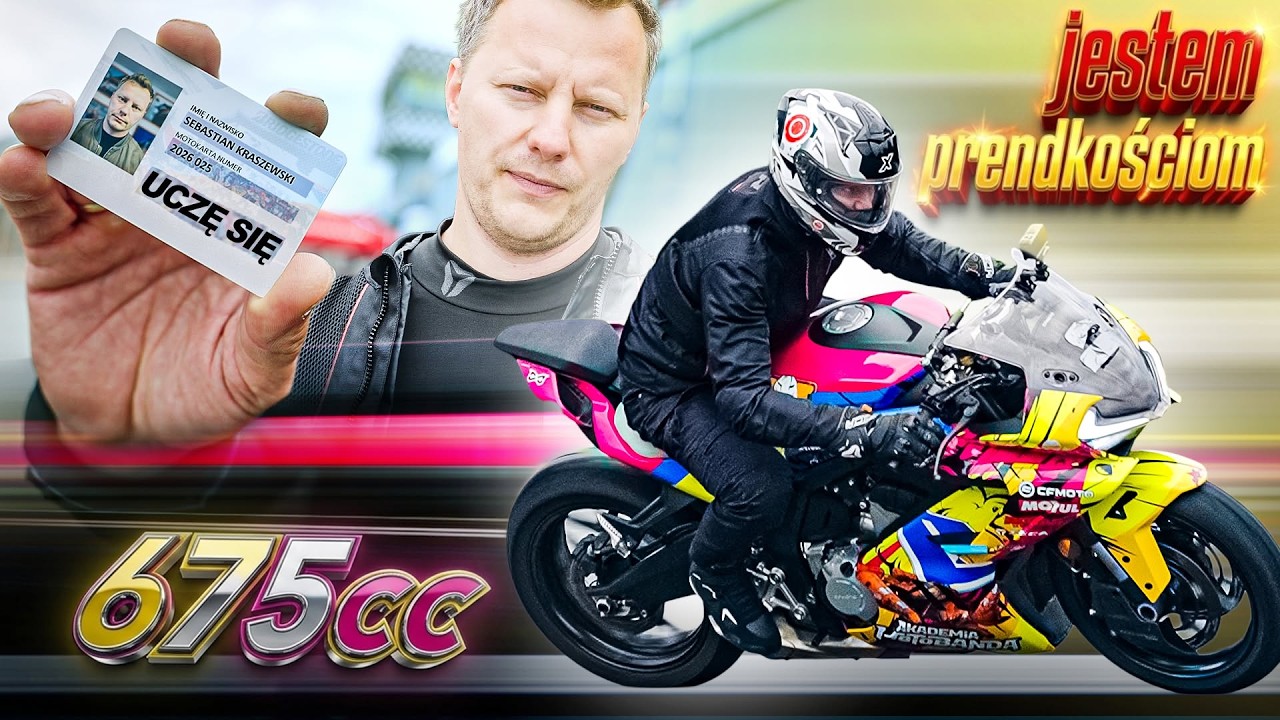 Uczę się jeździć na MOTOCYKLU! Plac i podstawy, a potem... na TOR! - vlog #102