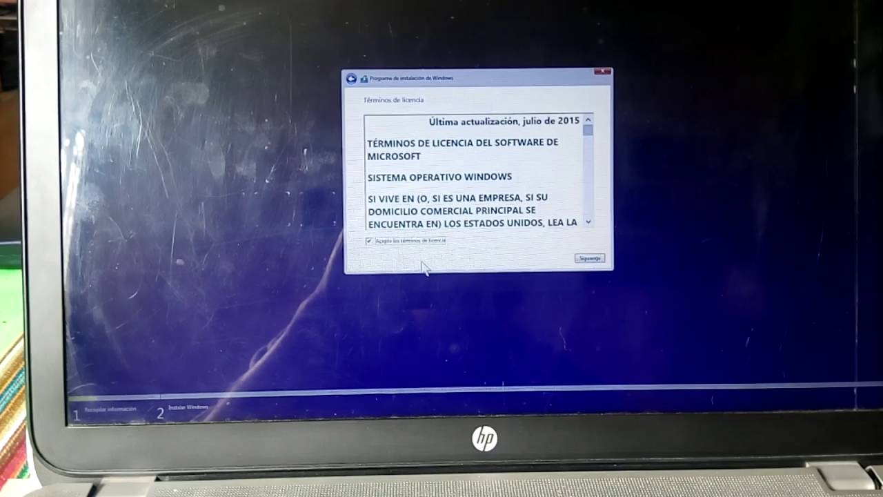 Instalando Windows 10 en nuestra Laptop HP - (Proceso 2 de 3)