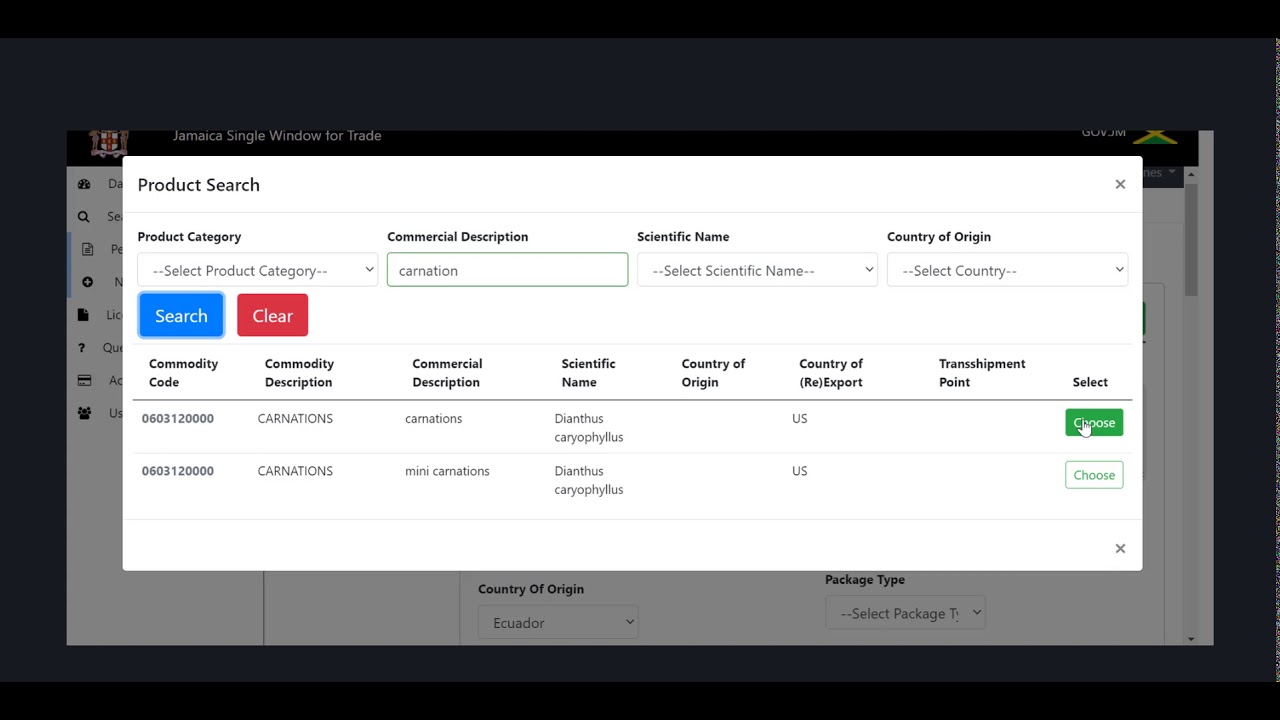 JSWIFT Plant Import Permit Application.