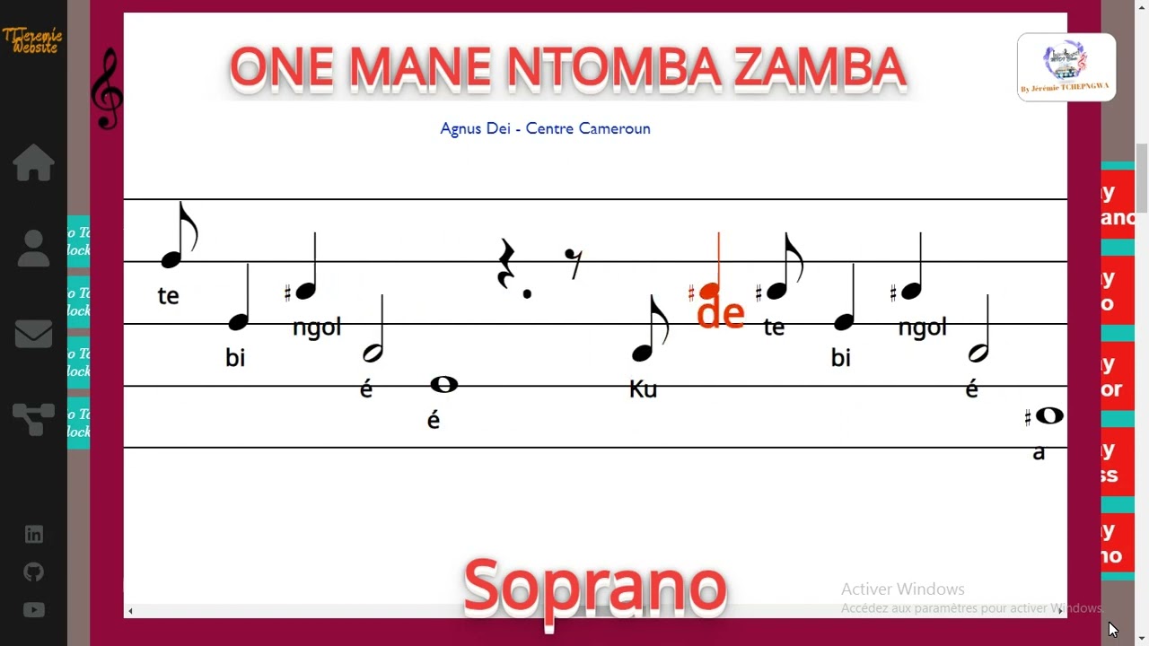 ONE MANE NTOMBA ZAMBA - Harm: Joseph Franck Mpola - Soprano