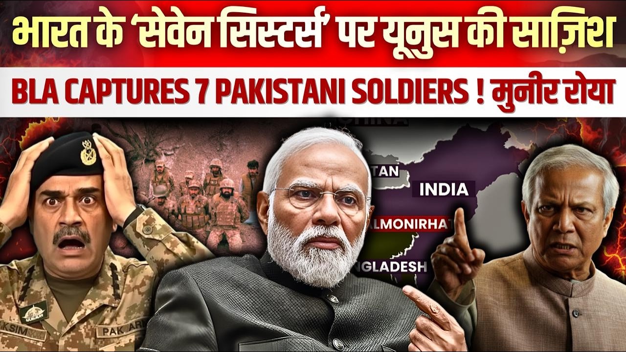 भारत के &lsquo;सेवेन सिस्टर्स&rsquo; पर यूनुस की साज़िश ! BLA CAPTURES 7 PAKISTANI SOLDIERS ! मुनीर रोया