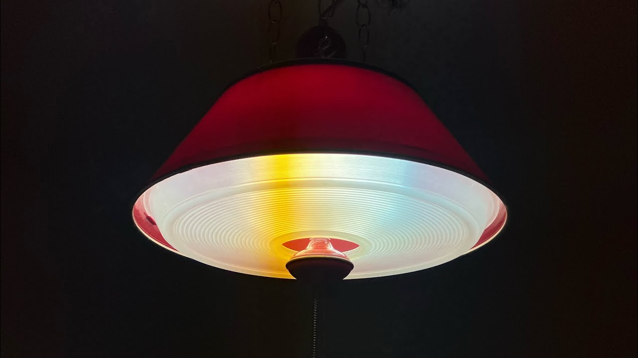 Sharp Japanese 2 Lamp FCL30 Preheat Circline Fluorescent Pendant Light Fixture