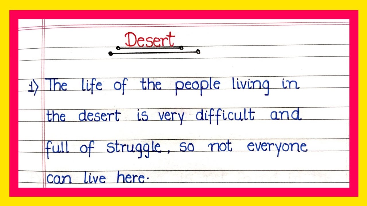 10 Lines essay on Desert/Essay on Desert/Write an essay on Desert/Short essay on Desert/Desert Essay