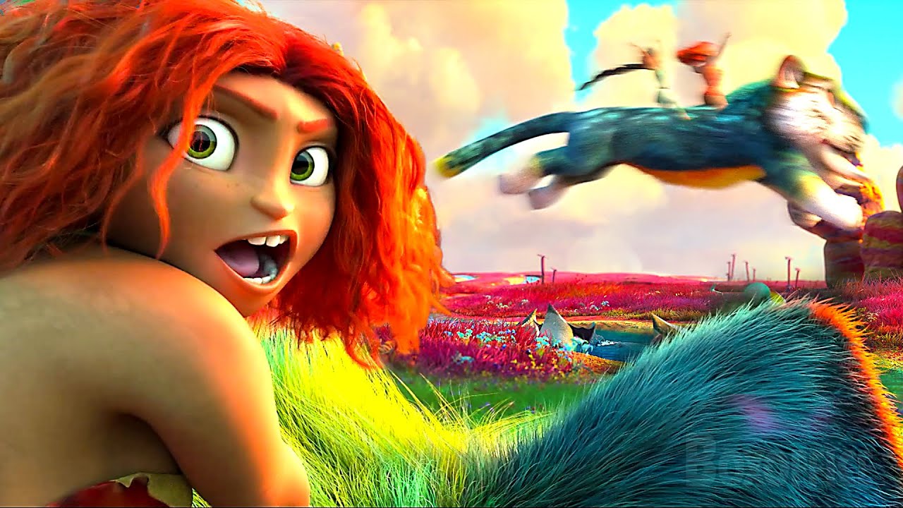 El juego del salto del tigre dientes de sable | Los Croods 2 | Clip en Español 🔥 4K