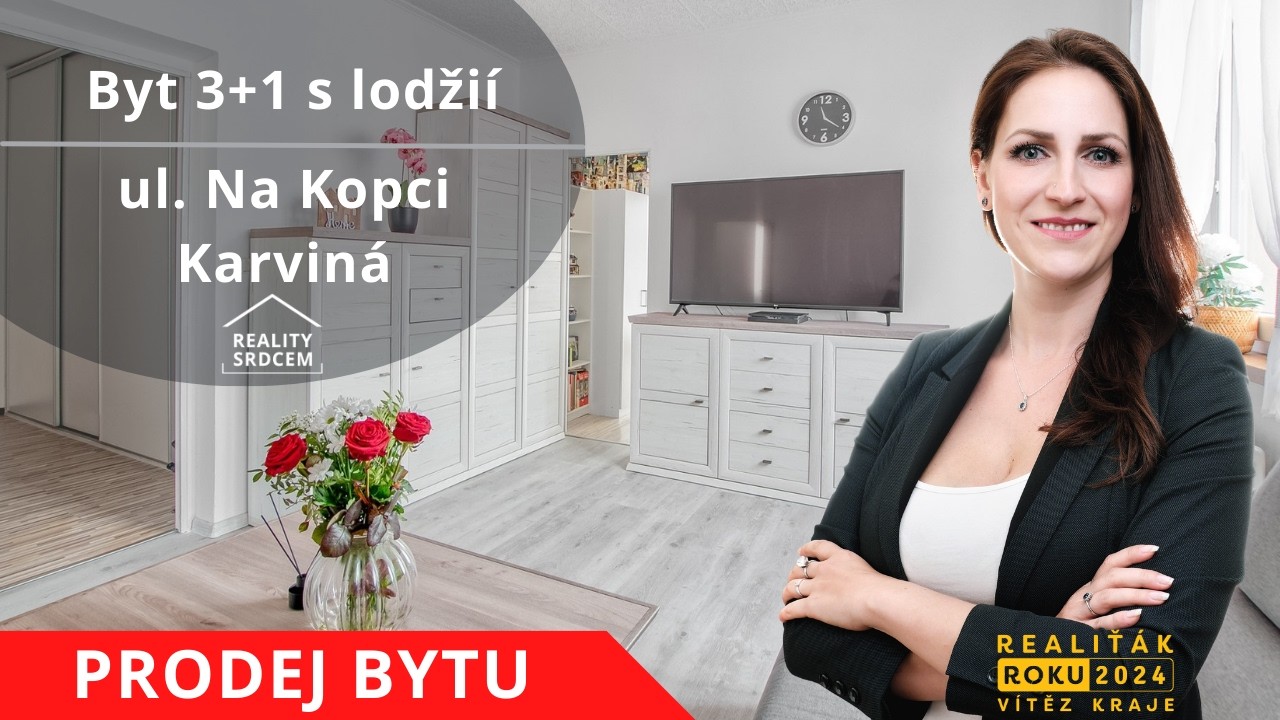 Prodej družs. bytu o velikosti 3+1/56 m2 + lodžie na ul. Na Kopci, Karviná - Mizerov