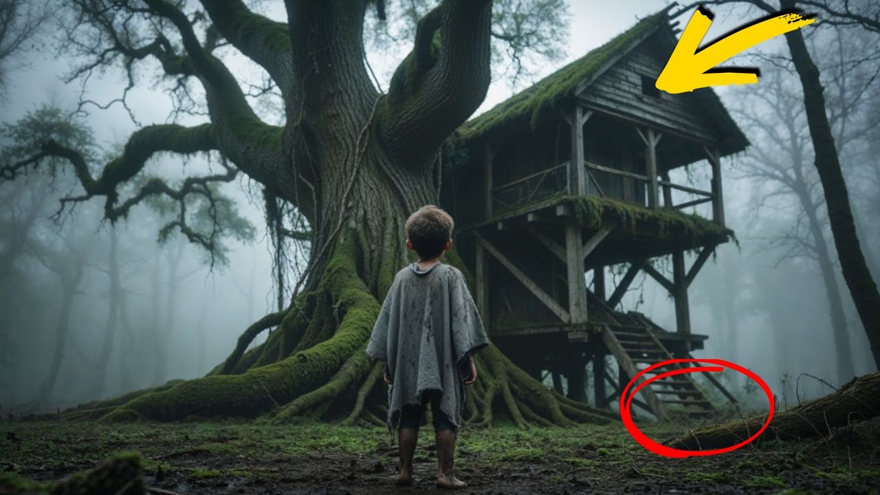 THE ORPHAN BOY CLIMBED THE GIANT TREEHOUSE — AND DISCOVERED WHO LIVED THERE 100 YEARS AGO.
