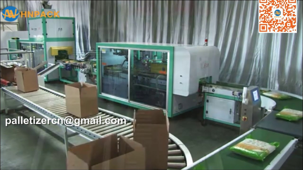 hennopack Automatic vacuum packaging bag rice packing palletizing production line
