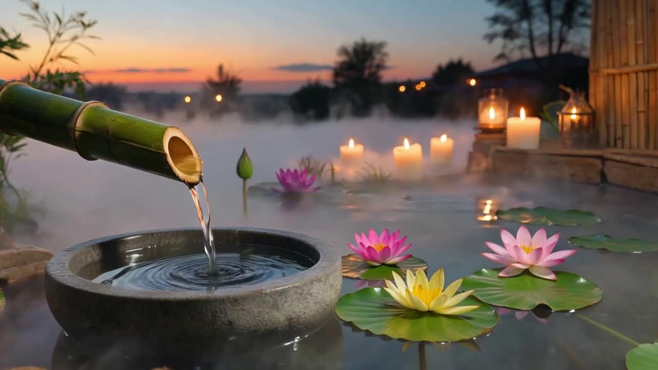 Soothing Relaxation Music 🌿 Calming Piano Music for Deep Sleep, Water Sounds, Spa, Yoga & Therapy