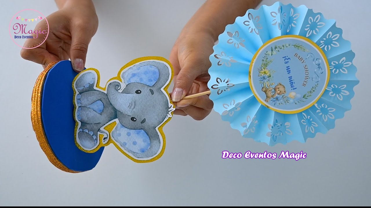¿Cómo hacer un centro de mesa para baby shower con elefantito? Y muchas ideas más 👶😍