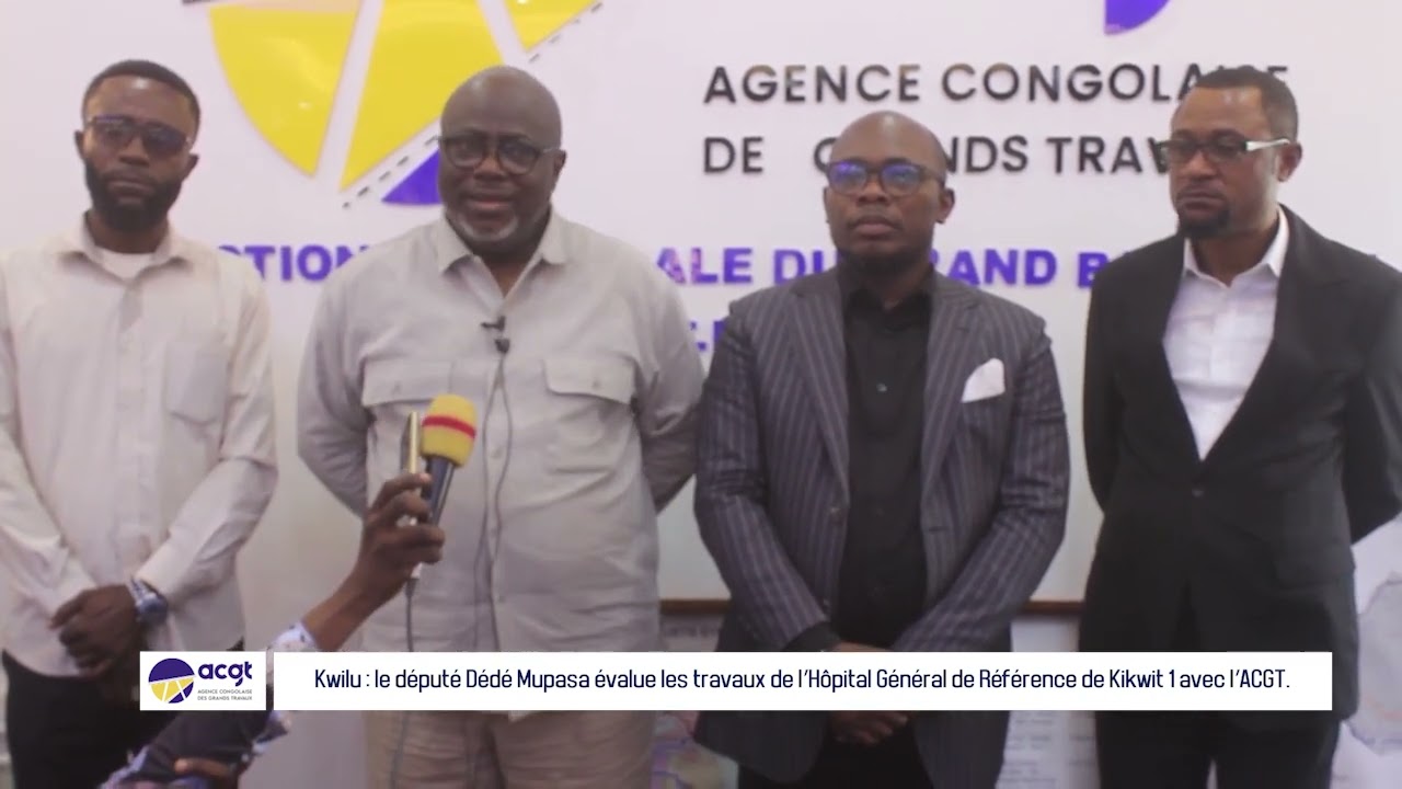 Kwilu : le député Dédé Mupasa évalue, avec l’ACGT, les travaux de l’Hôpital de Référence de Kikwit 1