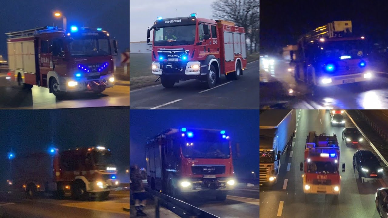 [TRĄBY] Alarmowo do różnych zdarzeń: OSP Dopiewo, Stęszew, Plewiska oraz JOSP Rokietnica!