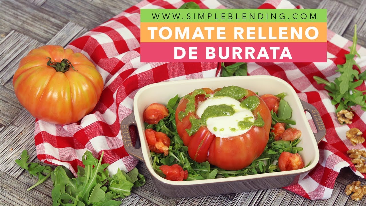 TE ENAMORARÁS DE ESTA RECETA DE TOMATE CON BURRATA | Receta de tomate con burrata al pesto