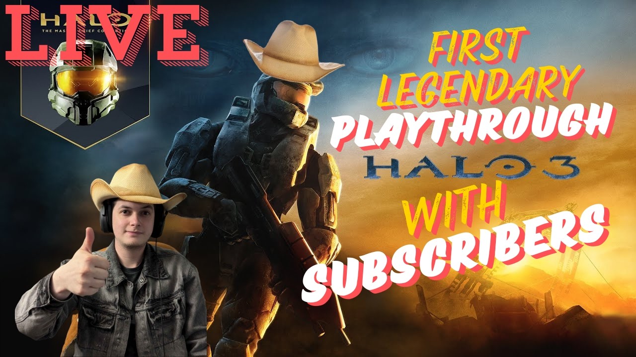 Halo 3 legendary run with subs come say hi