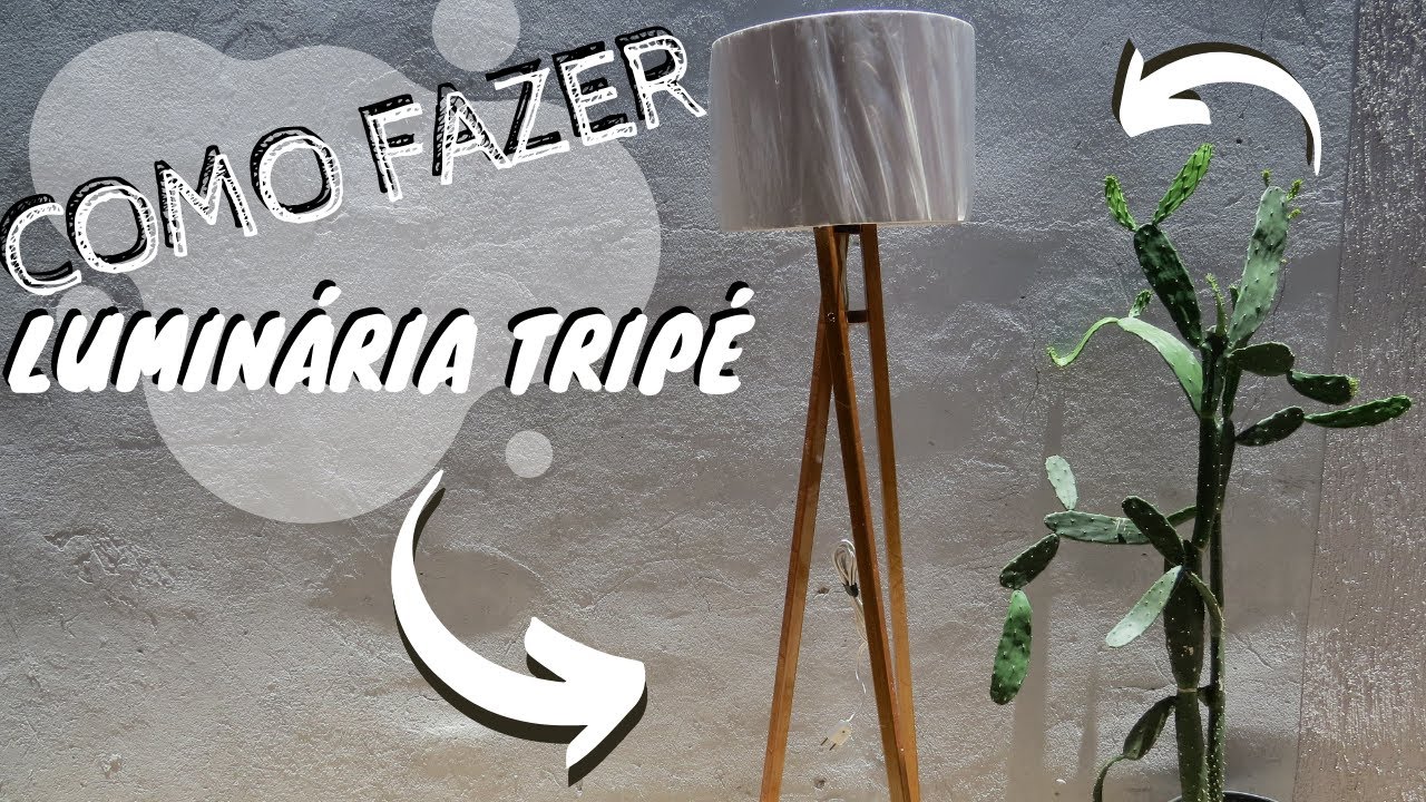 Como fazer um abajur tripé gastando R$40,00-Detalhes que ninguém conta.