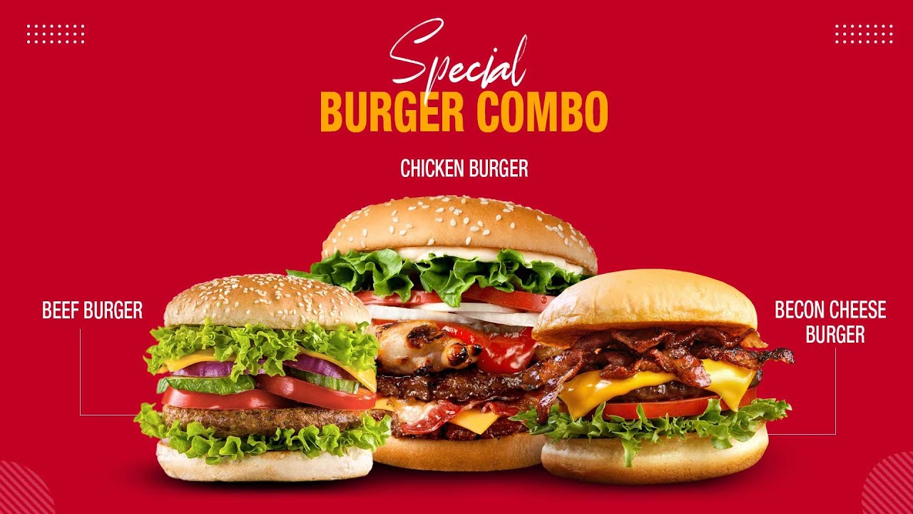 Motion Graphic Social Media Food Animation Ads in After Effects | Burger Animation