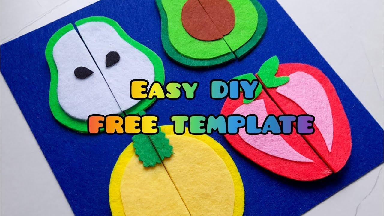DIY Fruit Puzzle 2 Sensory Busy Book (No Sew) Free Template