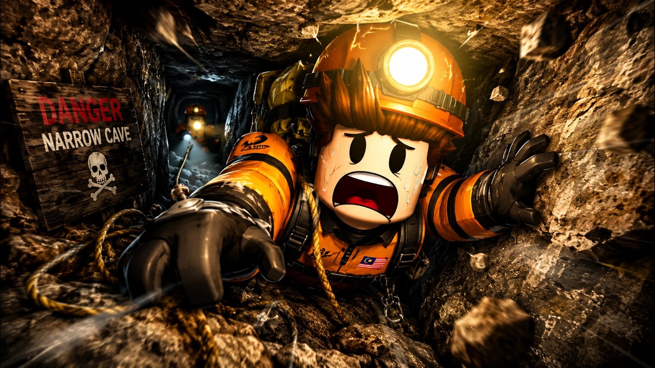 Cabaran Meneroka Dalam Gua Paling Sempit & Menyeramkan 😨⛑️🕳️┃Expedition Cave Dive Roblox Malaysia