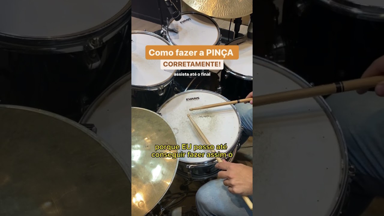 APRENDA A FAZER A PIN&Ccedil;A CORRETAMENTE #drum #drummer #bateria #baterista #drumlessons