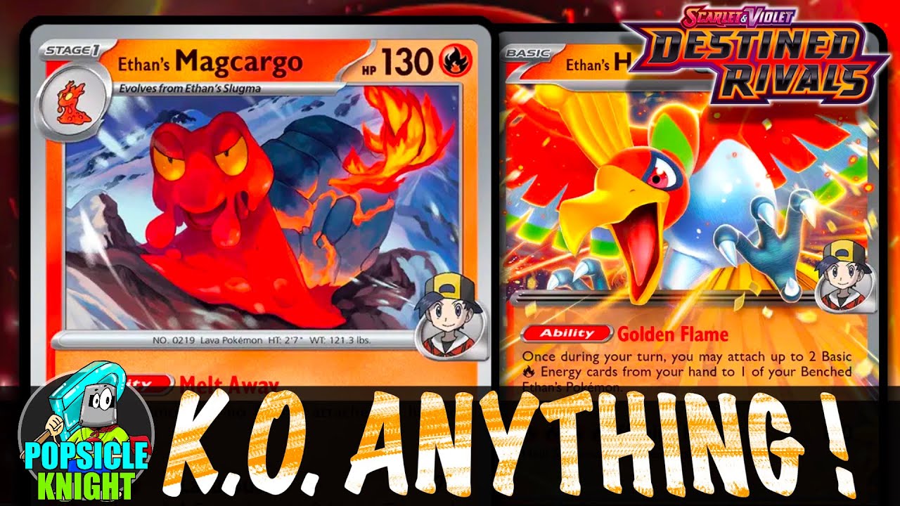 MAGCARGO и HO-OH от Итана: лёгкие OHKO и исцеление! Геймплей PTCGL (DESTINED RIVALS)