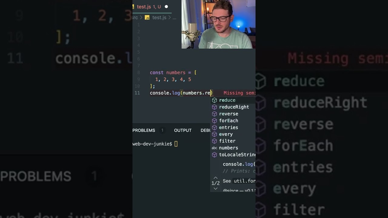 The best way to reverse an array in Javascript #shorts