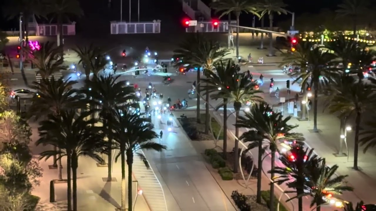 F*ck ICE protest on bicycle San Diego Broadway and N Harbor Drive 
