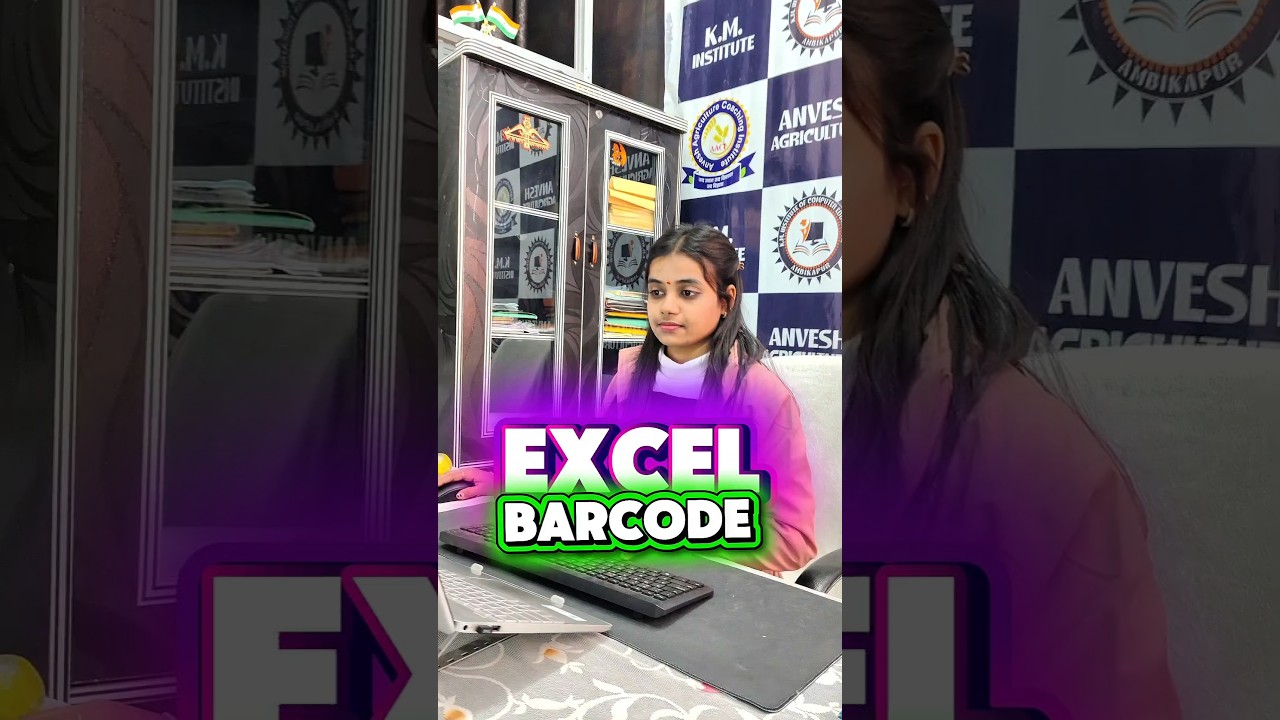 How to create barcode in excel | excel me number ka barcode kaise bnaye