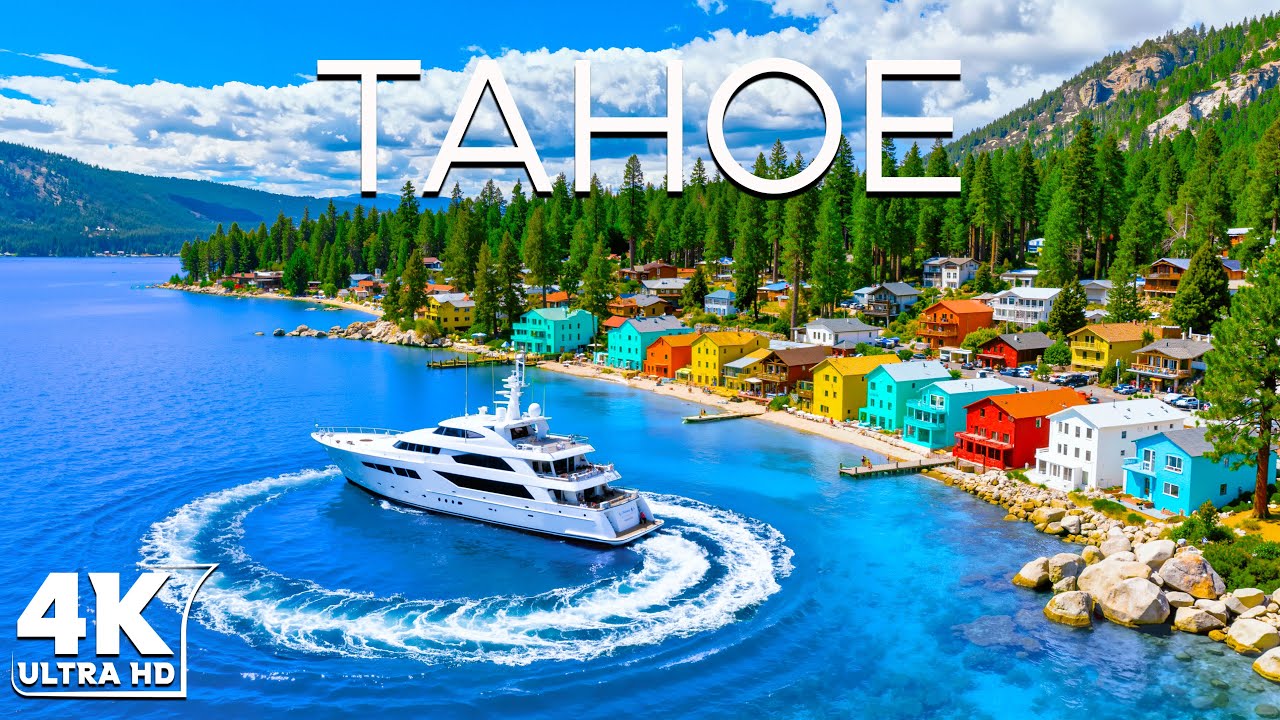 [4K] Tahoe  - Serene Blue Waters & White Sand Heaven | Deep House Chill