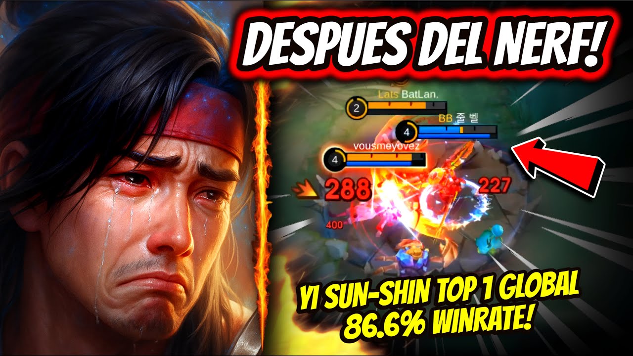 ¡COUP DE GRACE USA YSS DESPUES DEL NERF! YI SUN-SHIN TOP 1 GLOBAL 86.6% WINRATE! | MOBILE LEGENDS