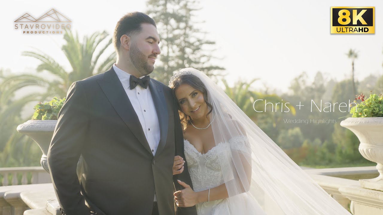 Chris + Nareh's Wedding 8K UHD Highlights at Renaissance hall st Marys Church and Noble Mansion