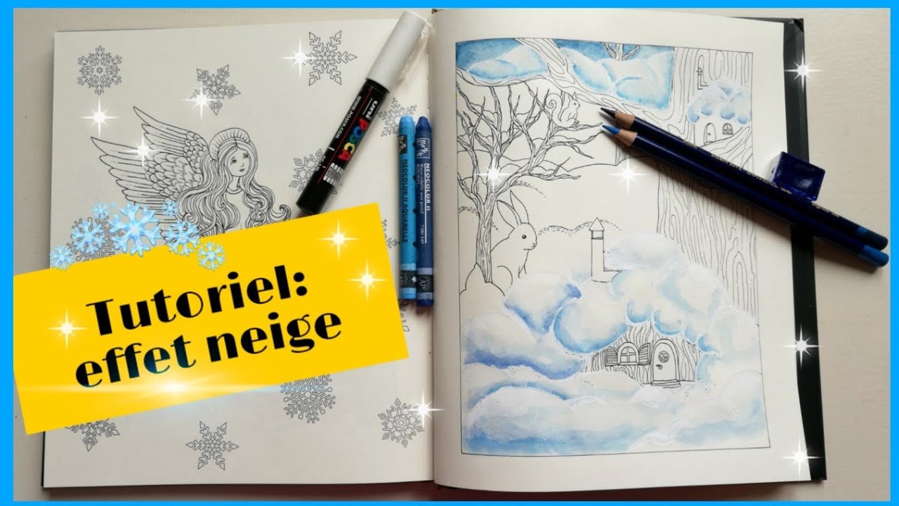 Tutoriel: effet neige avec de l' aquarelle