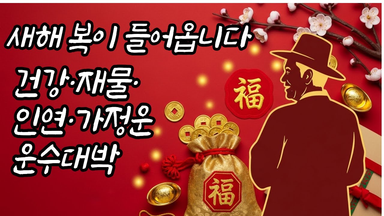 🎵 2026 새해 운수대박 트로트 6곡 모음｜건강운·재물운·가정운·인연운 한 번에🎵