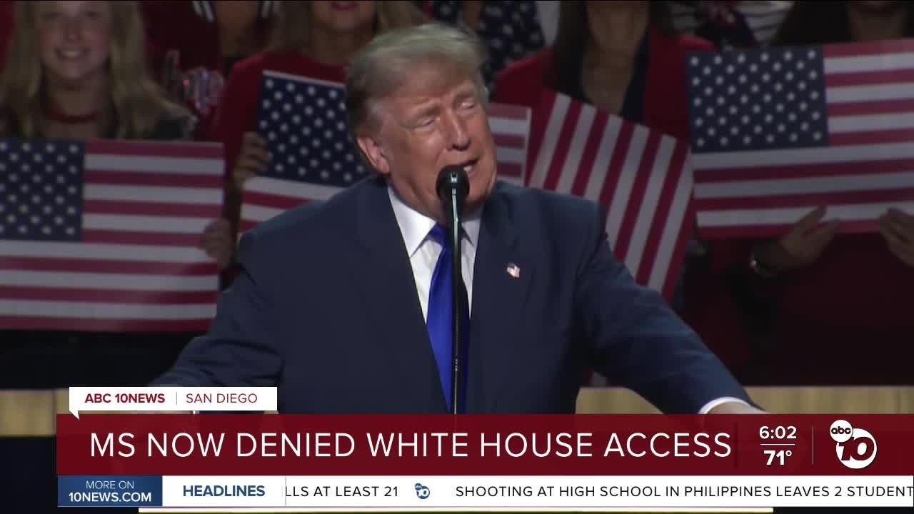 'MS NOW' banned from White House after Trump announced ban