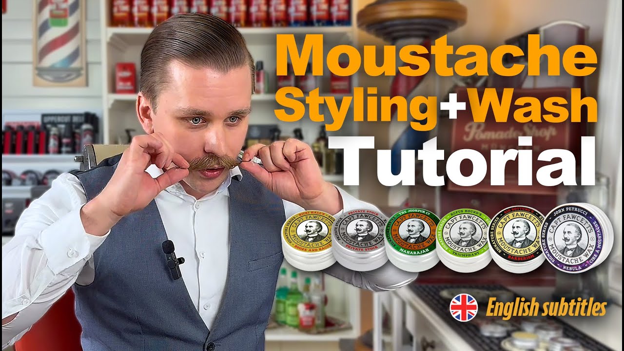 Eleganten Schnurrbart stylen, zwirbeln und waschen - Mit Philipp + English subtitles | PomadeShop