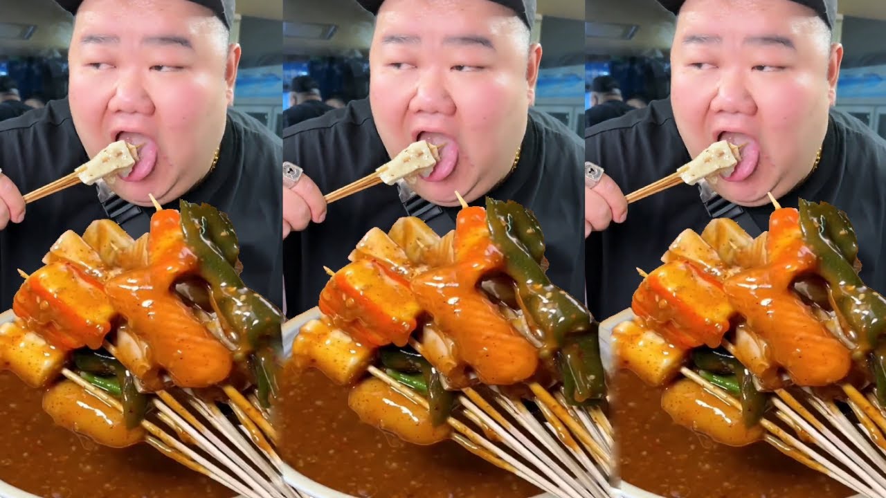 【大胃王挑戰】挑戰花60元吃太原特色小吃沾串！一元五串狂吃到飽，馬鈴薯片沾滿醬料滿嘴流汁｜ Food Challenge【櫻木花胖】